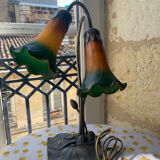 Antique table lamp Water lily