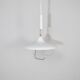 White lacquered iron ceiling lamp attributed to Stilnovo, 1960s.