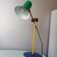 1980s metal desk lamp, Memphis style