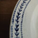 6 blue hollow plates porcelain Gien iron earth