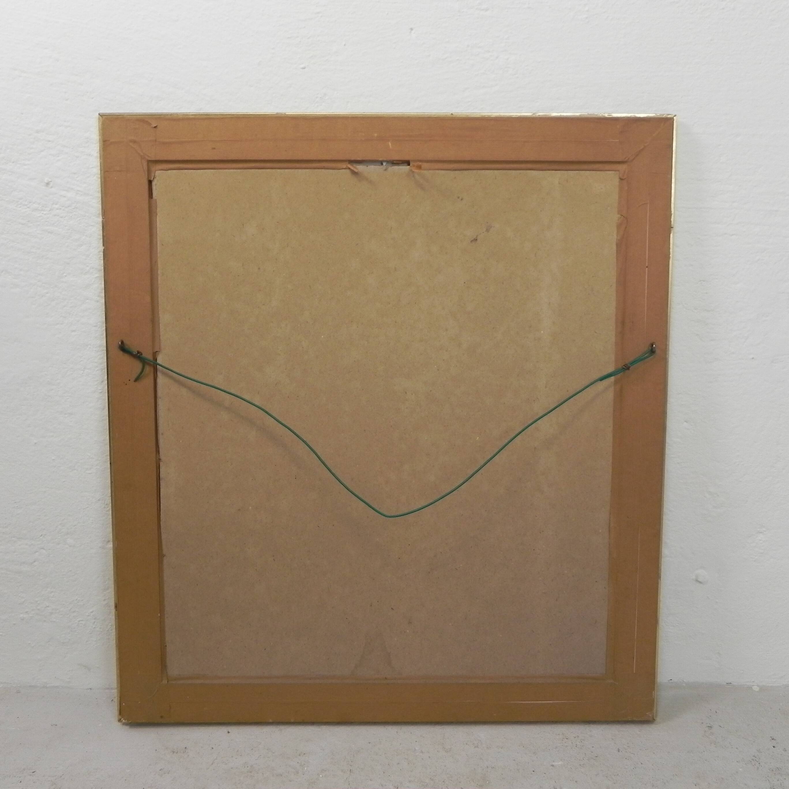 Painting of a street in (probably) Paris, 1950s