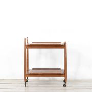 Midcentury White & Newton Teak Cocktail Drinks Trolley / Hostess.