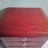 Midcentury 1970s stag minstrel six drawer narrow chest of drawers tallboy by John and Sylvia Reid