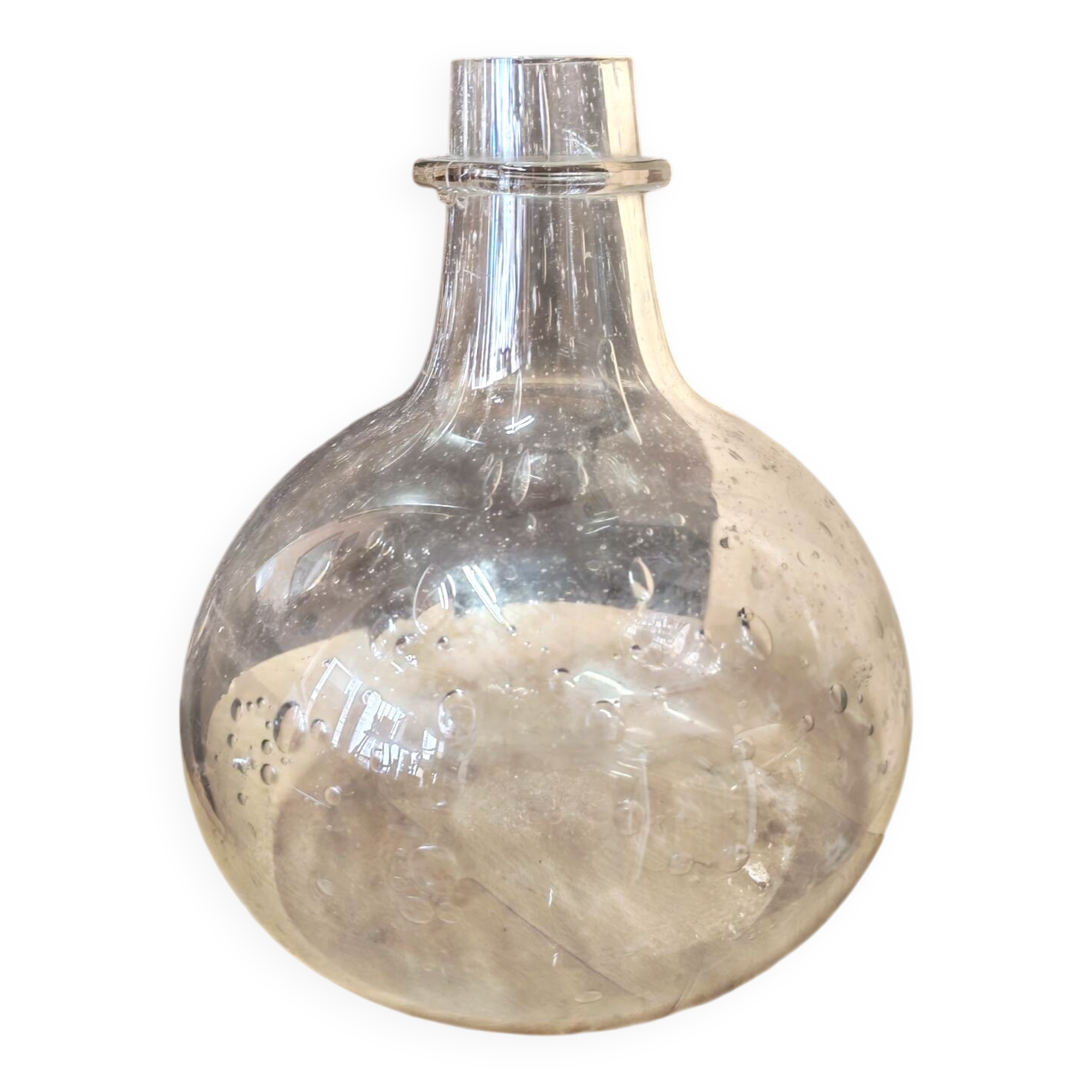 Dame Jeanne transparente vintage 