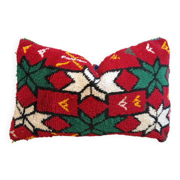 Vintage Berber cushion cover, Moroccan wool cushion.