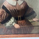 Oil on canvas depicting a young child, 19th century