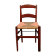 Chaise enfants vintage en bois et paille