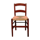 Vintage children's chair in wood and straw