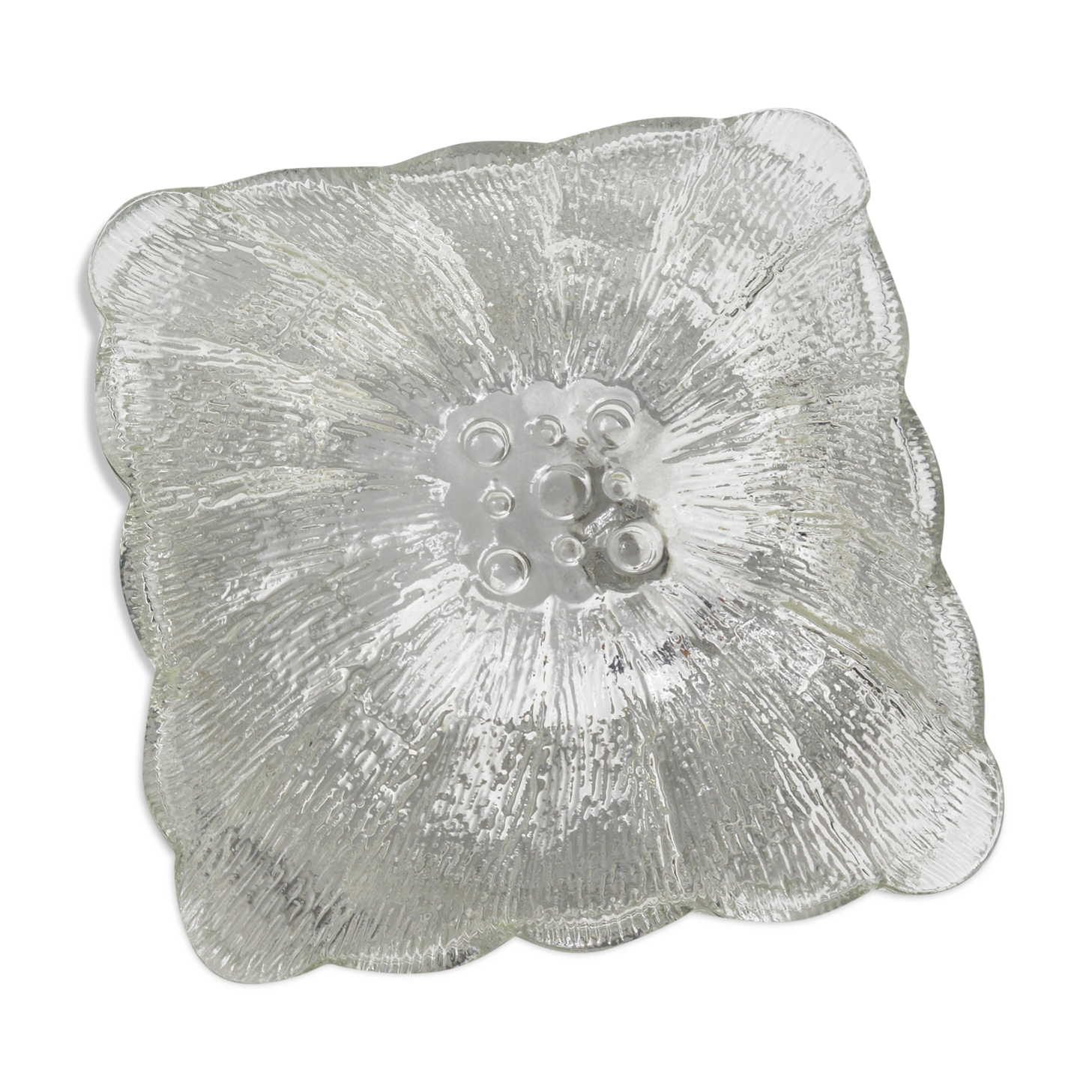 1970s modern glass plafond HP Leuchten, Germany