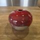 Red ceramic ball vase soliflore by Alain Rufas, Vallauris