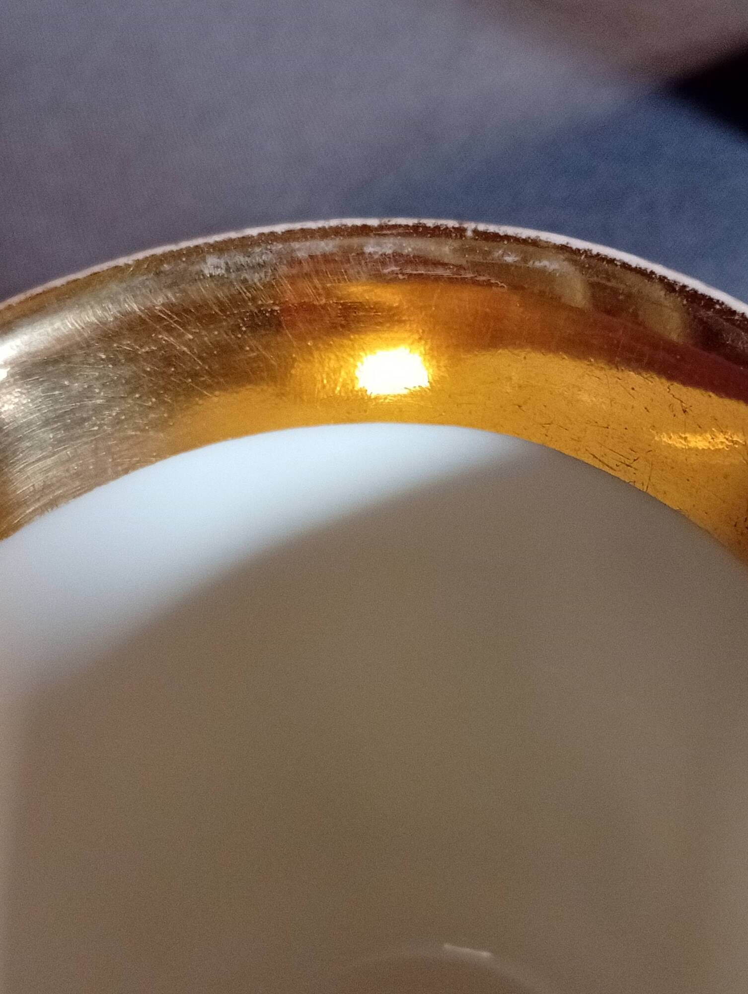 Set of 5 cups and saucers Paris Porcelain - Louis Philippe