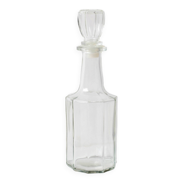 Vintage Italian Clear Glass Decanter / Marked “O.R. brevettato”