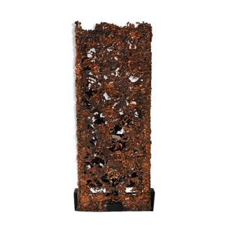 Lampe de table brutaliste en cuivre par Aimo Tukianinen années 1960, Finlande