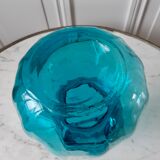 Vase bleu turquoise années 70