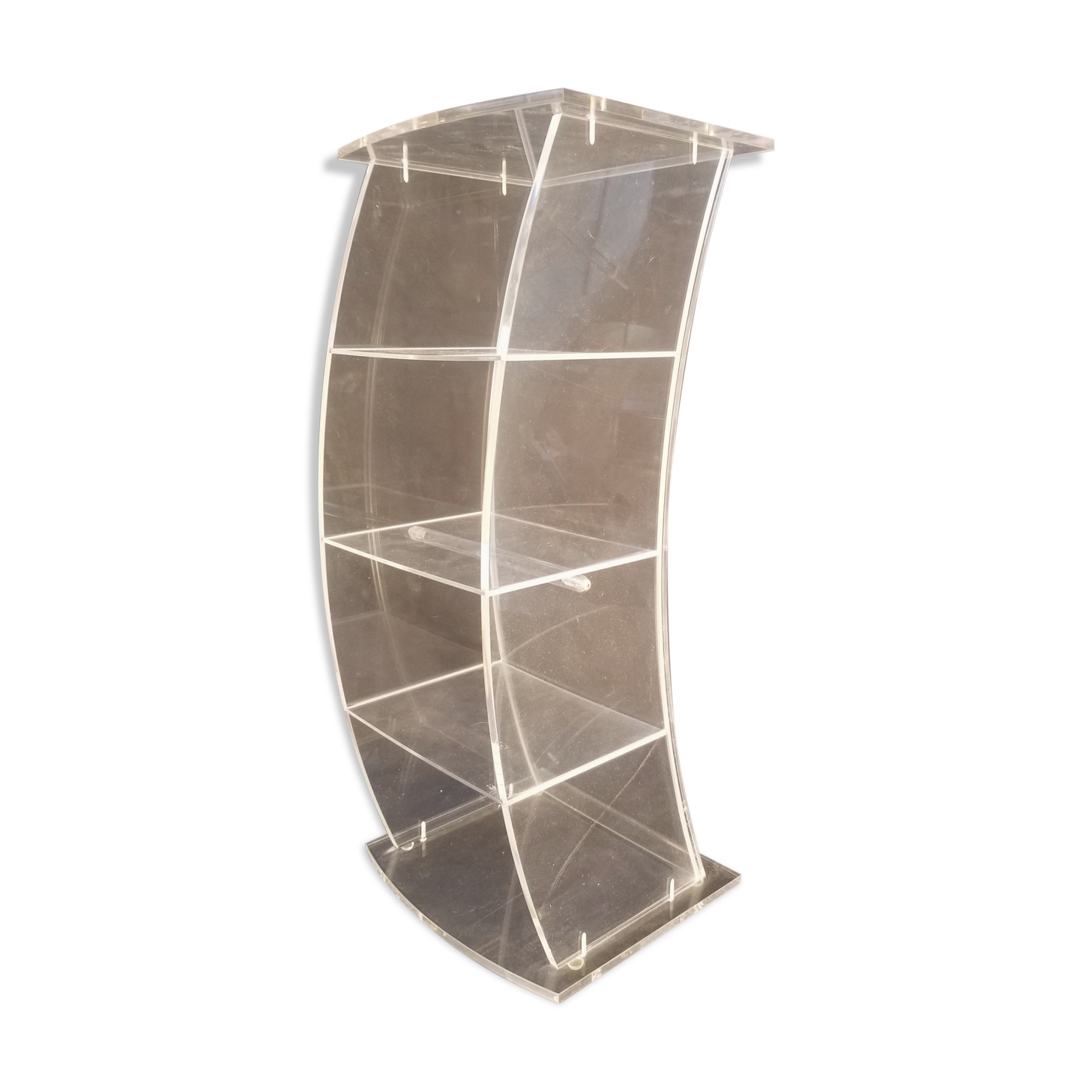 Plexiglas CD storage column - Vintage design 80s