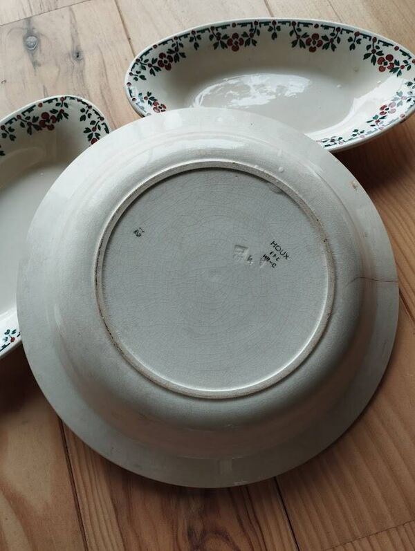 Set vaisselle houx terre de fer hamage moulin des loups