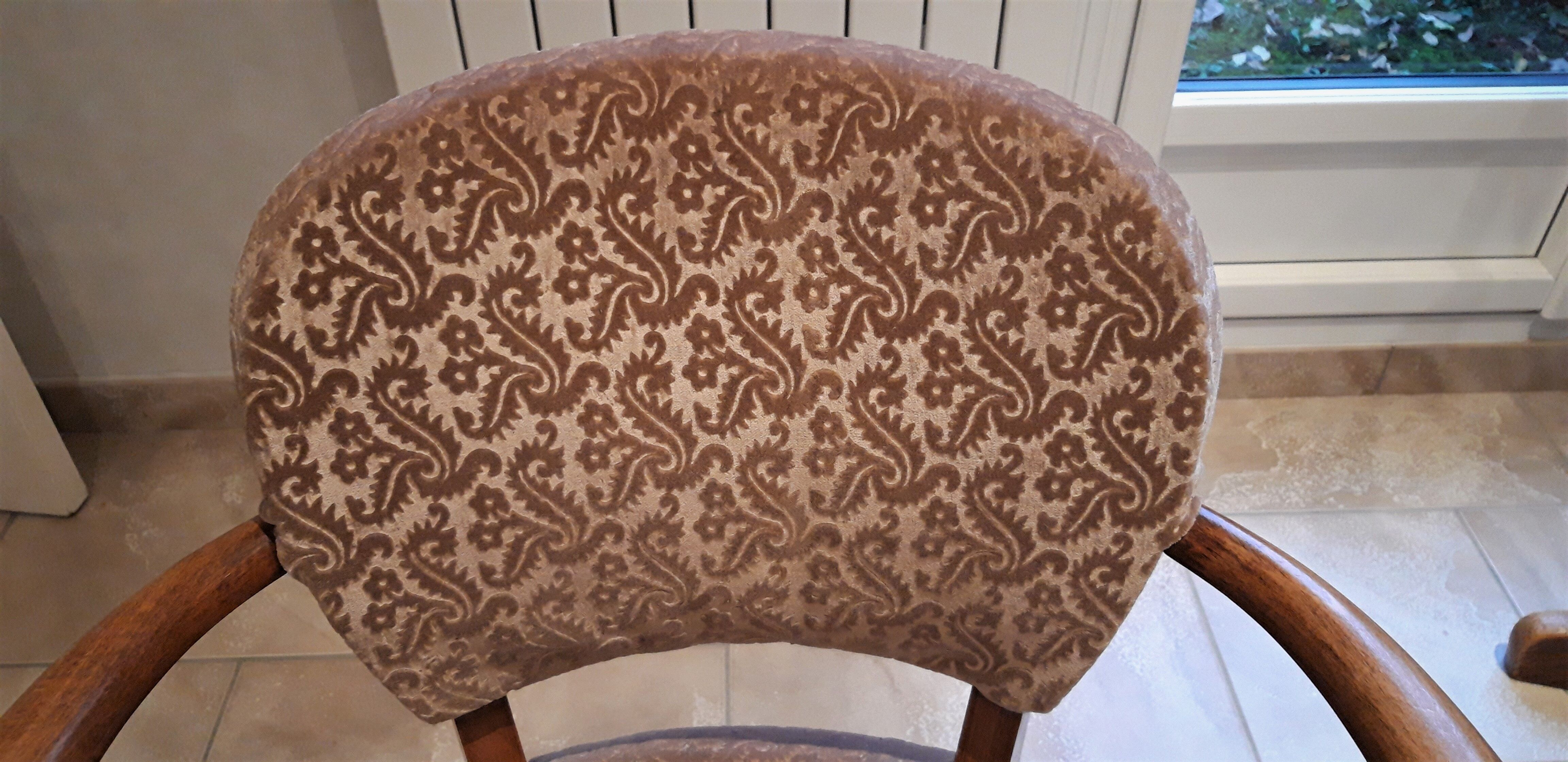Fauteuil bridge velours