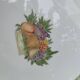 Limoges France cake dish, hand decorated, hand painted, vintage