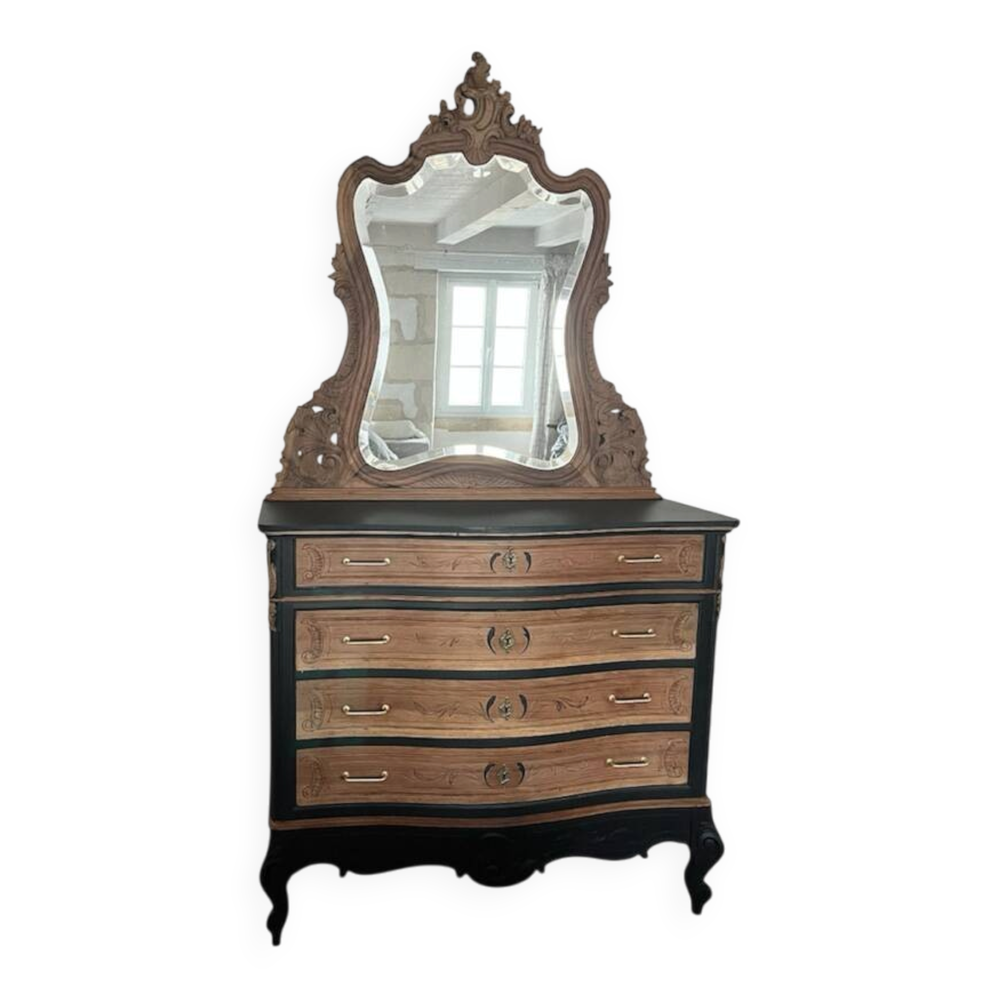 Dresser with mirror
