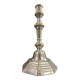 18th century Regency candlestick in silvered bronze with chiseled floral decoration