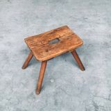 Folk Art Handmade Milk Stool, Late 1800s