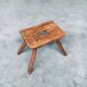 Folk Art Handmade Milk Stool, Late 1800s