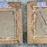 Old paintings Pair of romantic portraits of women - gilded frames