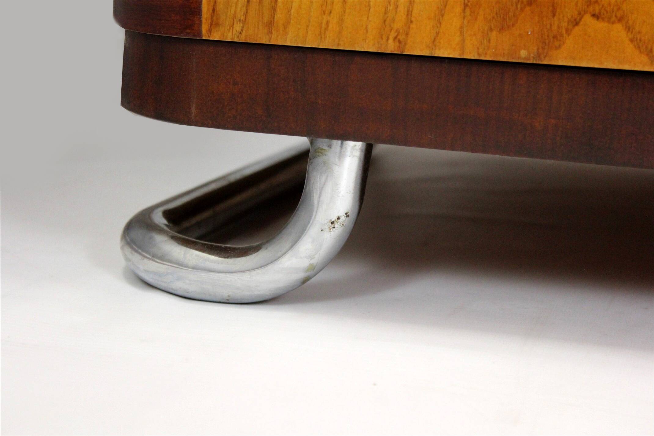 Vintage Bauhaus Chromed Tubular Steel Wardrobe by Hynek Gottwald, 1930s