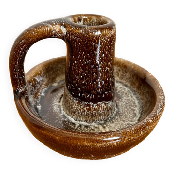 Vintage ceramic stoneware candle holder 1950