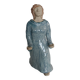 Vintage woman sculpture in glazed stoneware, signed.
