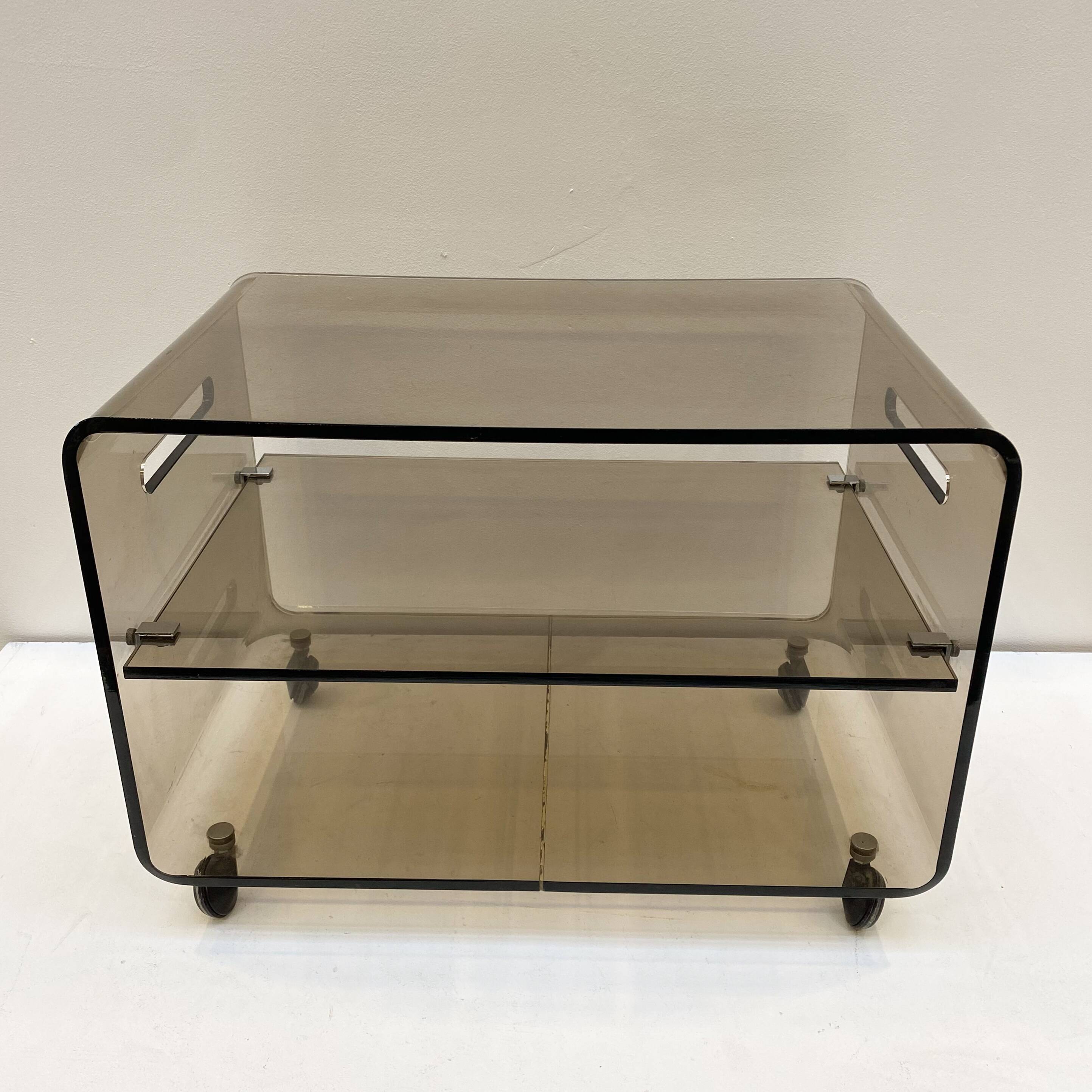 Roche Bobois smoked plexi coffee table