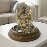 Golden leaf wooden base from the 19th century