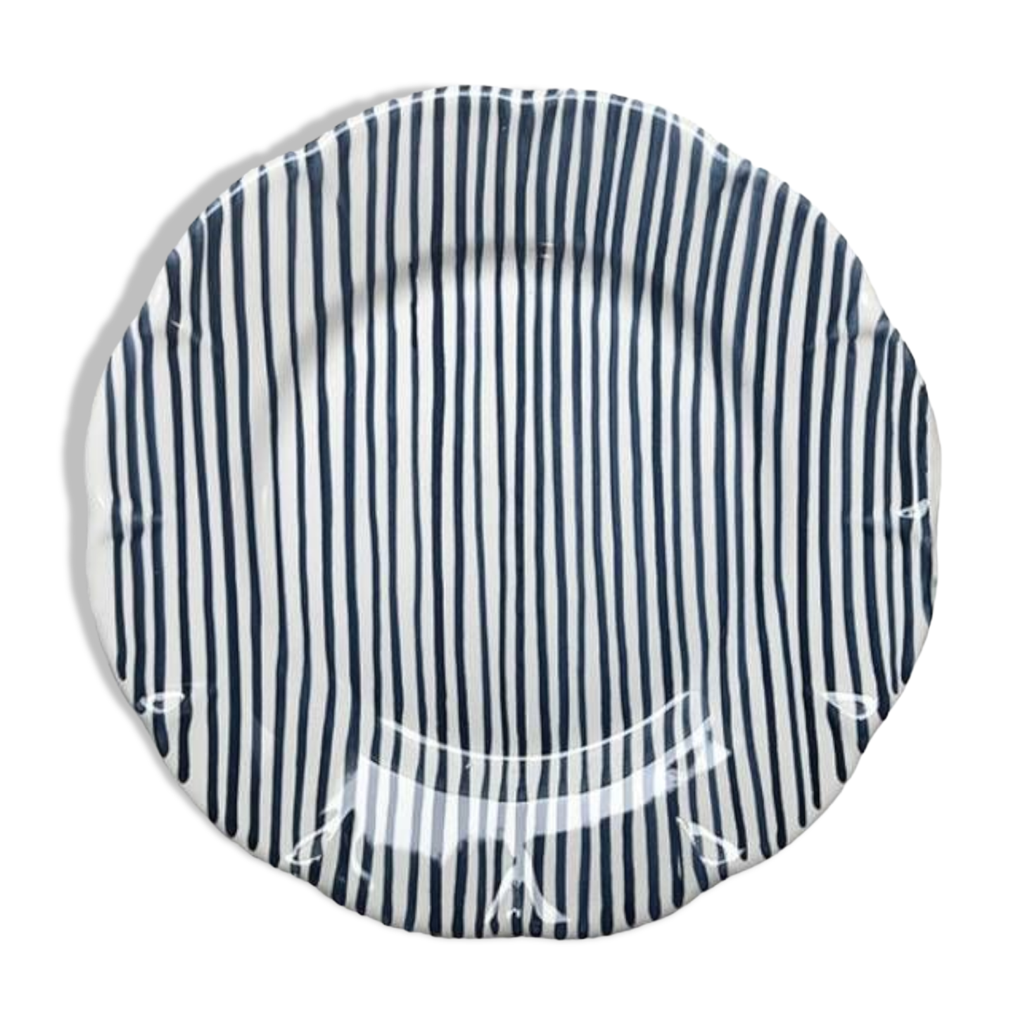 Plate fine blue stripe 25cm