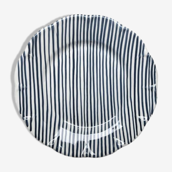 Plate fine blue stripe 25cm