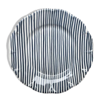 Plate fine blue stripe 25cm