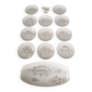 Service à poisson vintage - longchamp