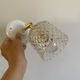 Pair of vintage glass globe wall sconces