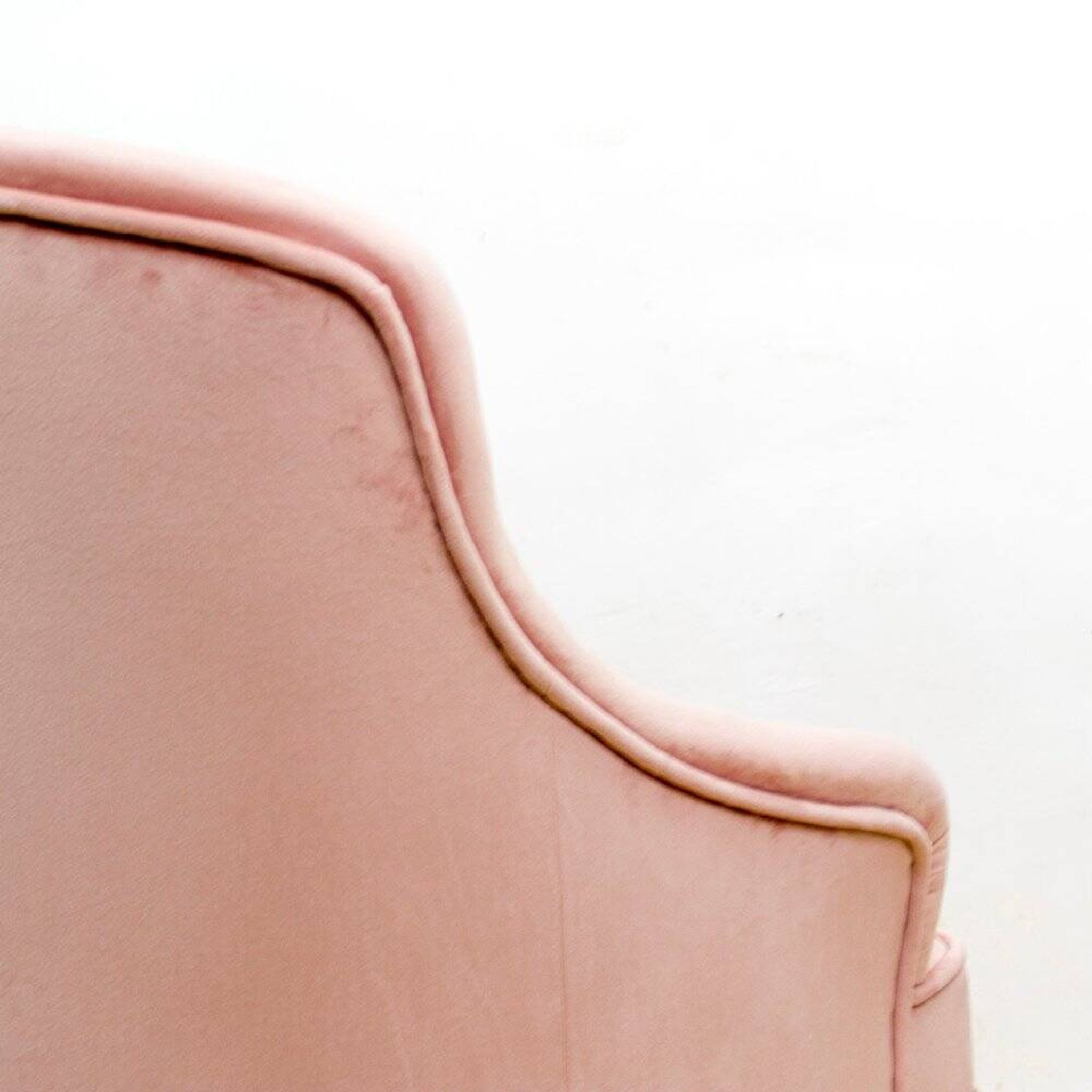 Fauteuil en tissu et bois de style mid-century, années 1950