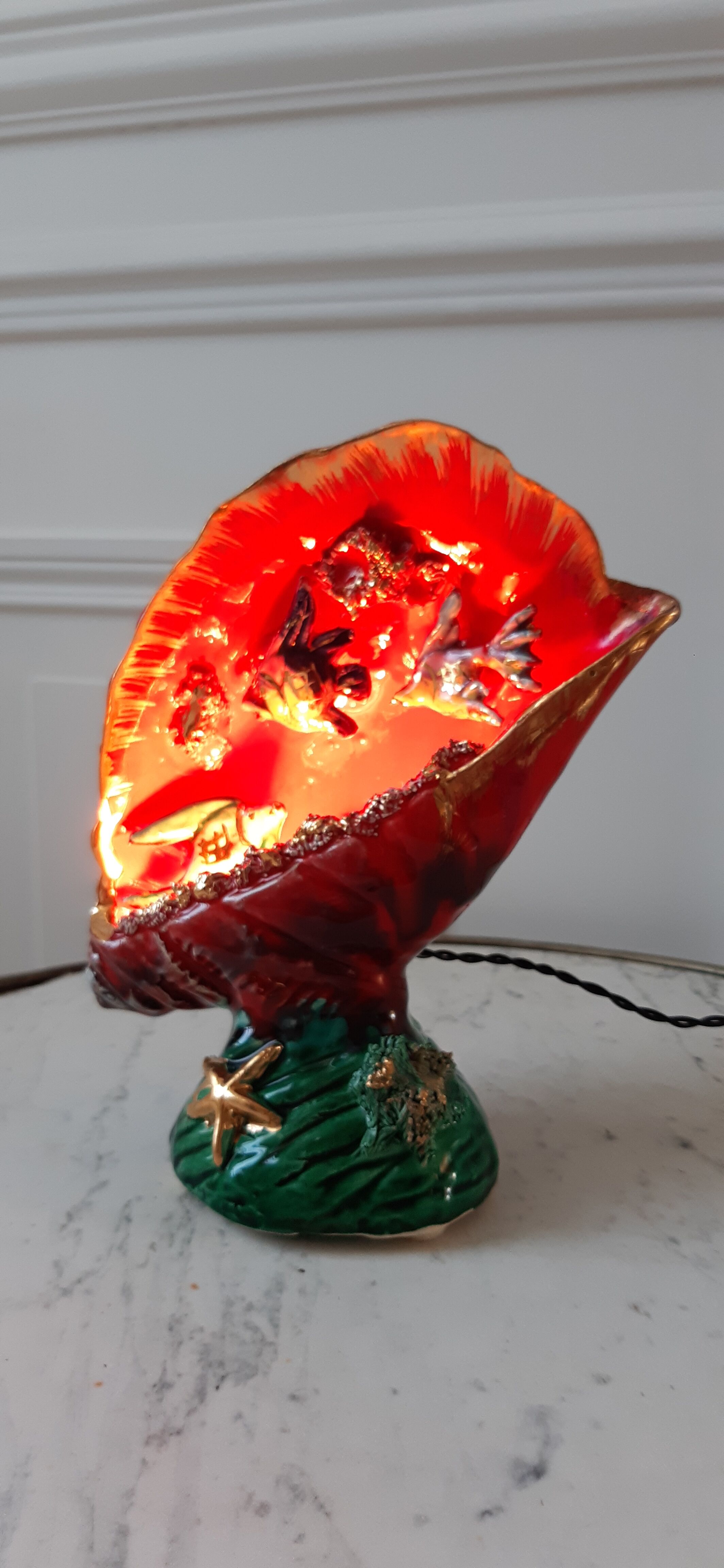 Shell lamp Vallauris years 60-70