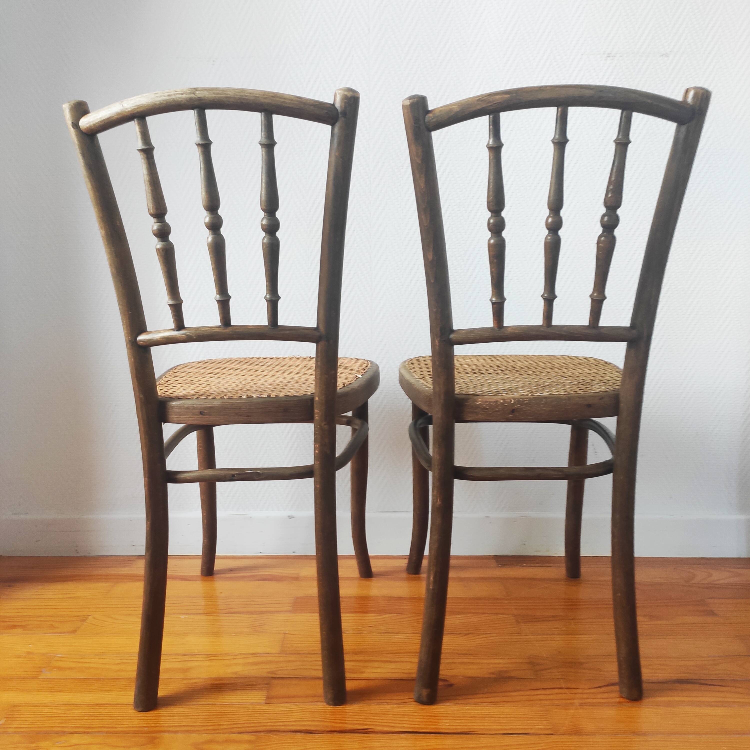 Pair of antique Josef Hofmann chairs