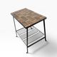 Vintage metal side table/plant table with ceramic accent