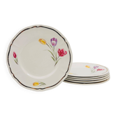 Set of 6 dessert plates "Longchamp – France"