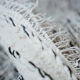 Berber carpet Zanafi - 100% black and white wool - 115 cm x 60 cm