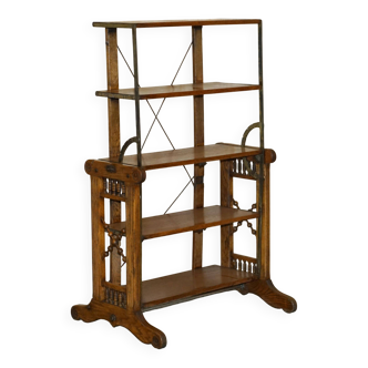 Transformable library table by Boeckh Brothers, circa 1910, restored.