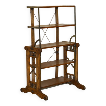 Transformable library table by Boeckh Brothers, circa 1910, restored.