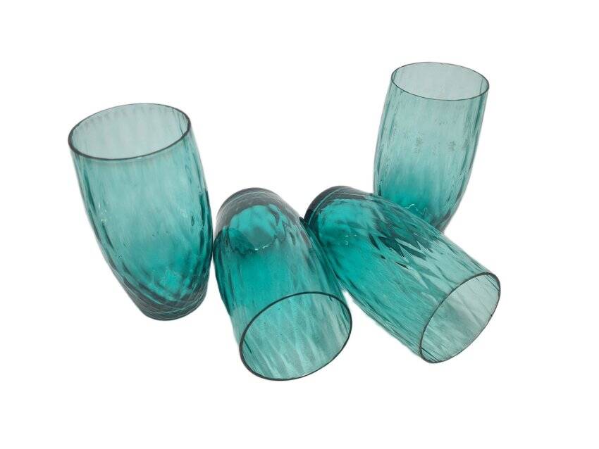 Vintage cocktail glasses by Sarnecki for Krosno Glassworks, Poland, 1970s, set of 4