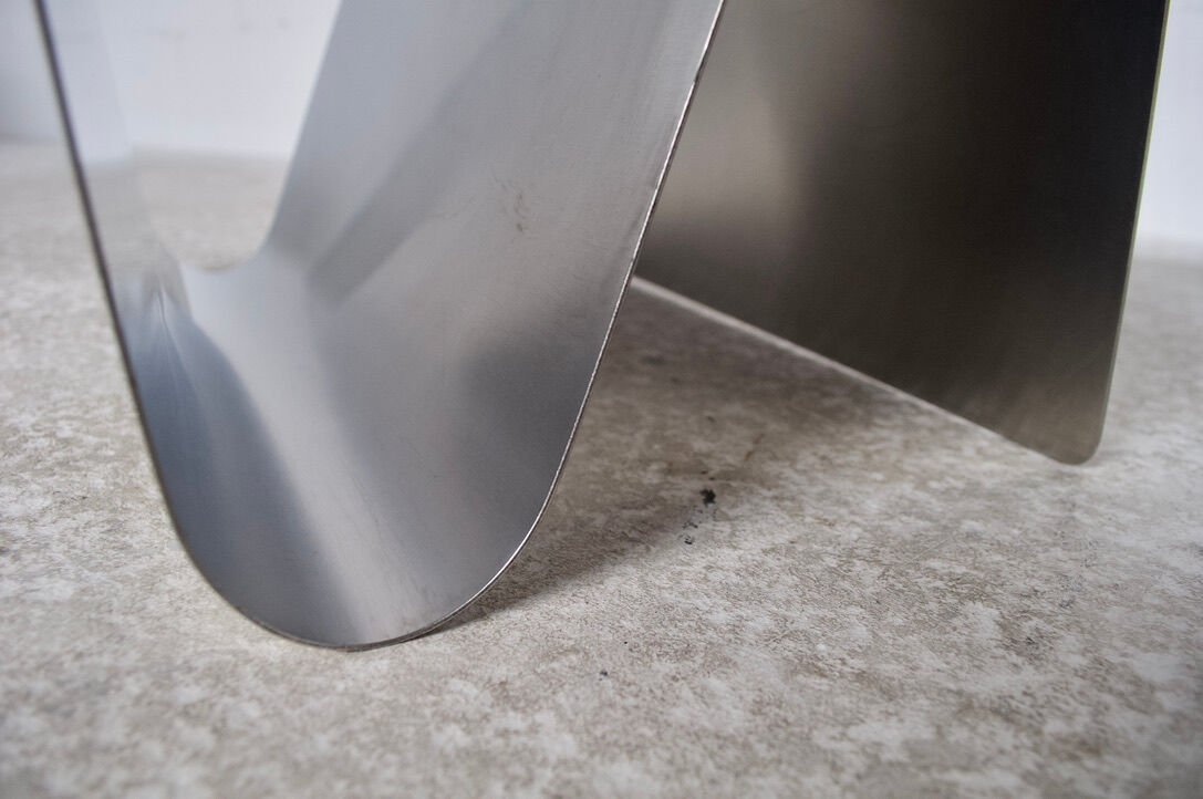 Magazine holder anonymous work 70' brushed steel