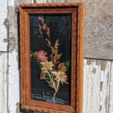 Vintage Cana of dried flowers with Edelweiss