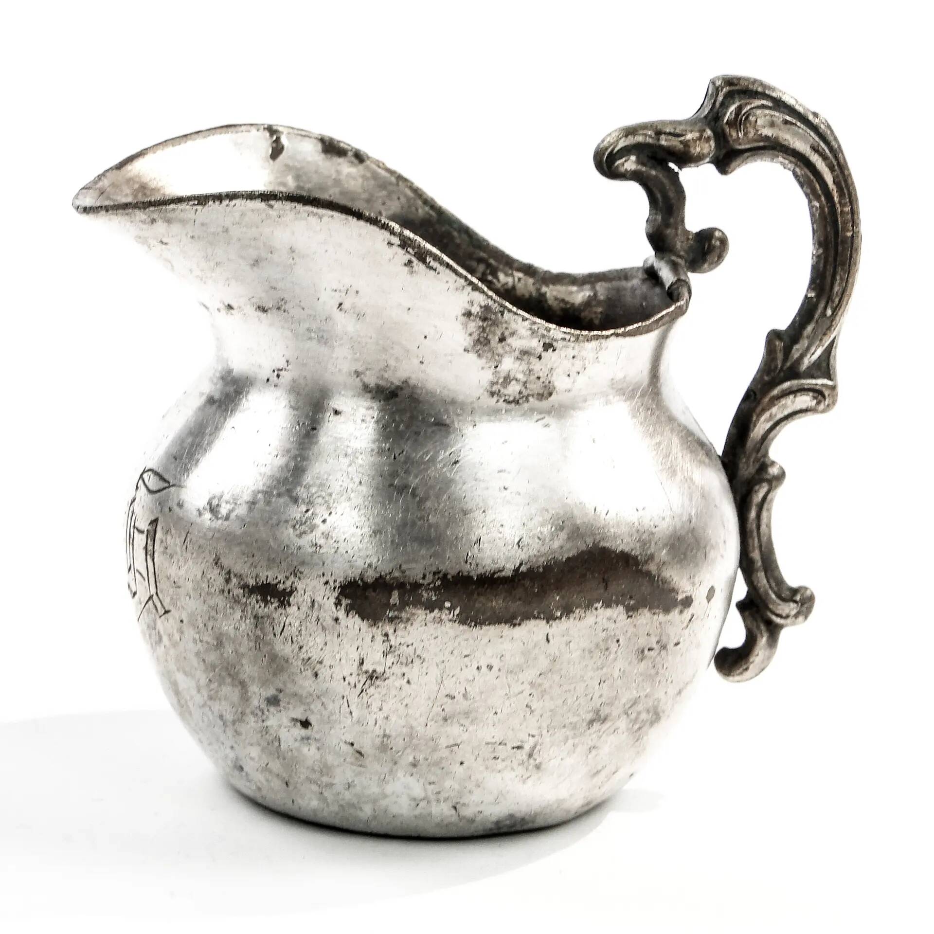 Eclectic milk jug, silver-plated copper, Fraget, Poland, 19th century
