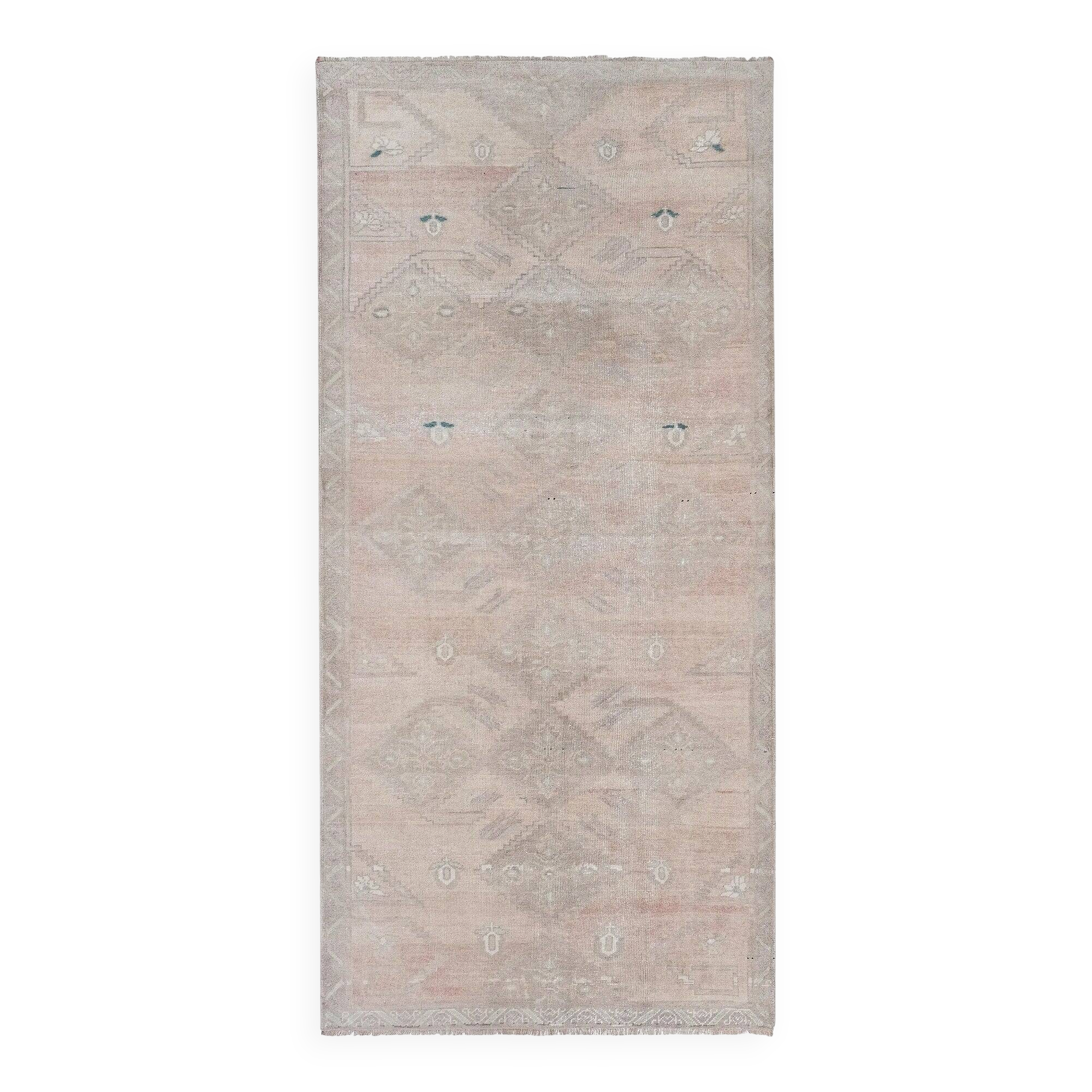 Vintage Turkish handmade rug 148x319 cm